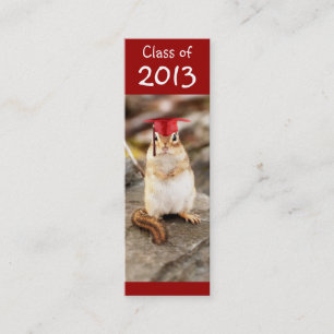Klasse van het 2013 Graduating Chipmunk Bladwijzer Contactkaartje