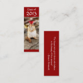 Klasse van het 2013 Graduating Chipmunk Bladwijzer Contactkaartje (Voorkant / Achterkant)