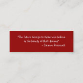 Klasse van het 2013 Graduating Chipmunk Bladwijzer Contactkaartje (Achterkant)