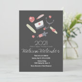 Klasse van het 2023 Medical Zurse Afstuderen Patte Kaart (Staand voorkant)