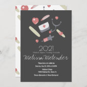 Klasse van het 2023 Medical Zurse Afstuderen Patte Kaart (Voorkant / Achterkant)