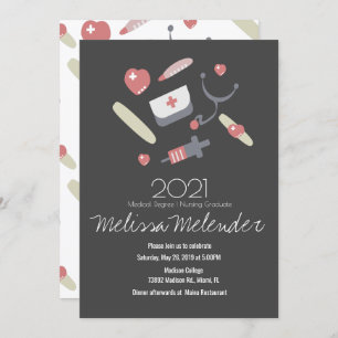 Klasse van het 2023 Medical Zurse Afstuderen Patte Kaart