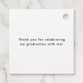 Klasse van het 2025 Black Script Afstuderen Bedankjes Labels (Achterkant)