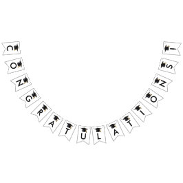 Klasse van het 2025 Black Script Afstuderen Vlaggetjes