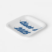 Klasse van het 2025 Blue Tyoography afstuderen Papieren Bordje (Gebogen)