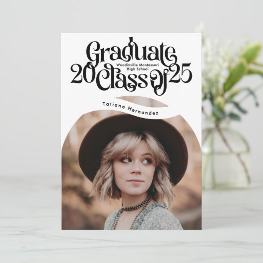 Klasse van het 2025 HIGH SCHOOL Afstuderen Aankondiging (Staand voorkant)