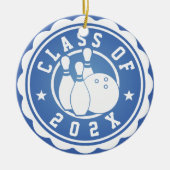 Klasse van het 202X Bowling Team Keramisch Ornament (Voorkant)