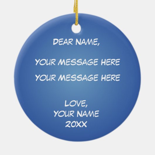 Klasse van het 202X Bowling Team Keramisch Ornament (Achterkant)