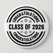 Klasse van het Afstuderen 2026 Ronde Button 4,0 Cm (Voorkant)