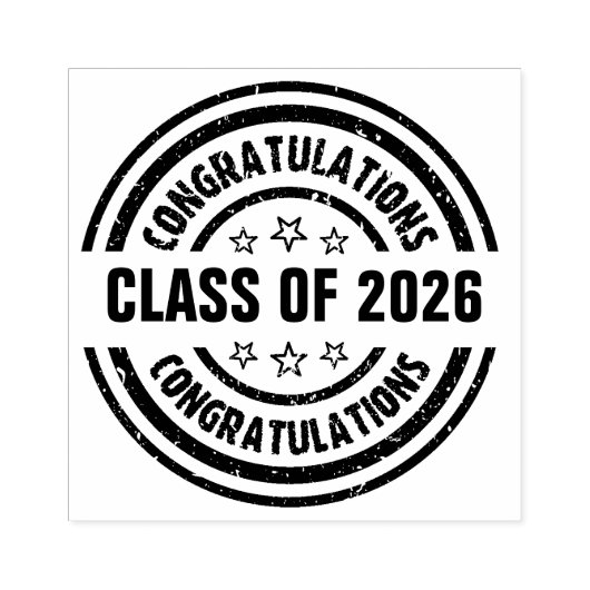 Klasse van het Afstuderen 2026 Rubberstempel (Afrduk)