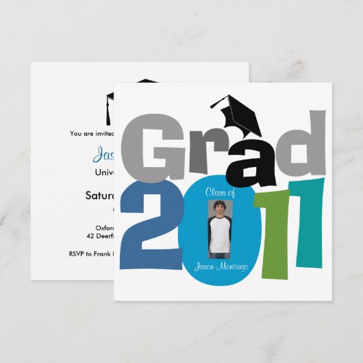 Klasse van het Afstuderen-PET 201180 Kaart (Voorkant / Achterkant)