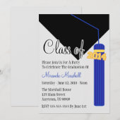 Klasse van het Afstuderen Tassel 2014 (blauw) Kaart (Voorkant / Achterkant)