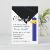 Klasse van het Afstuderen Tassel 2015 (blauw) Kaart (Staand voorkant)
