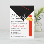 Klasse van het Afstuderen Tassel 2016 invite (rood Kaart (Staand voorkant)