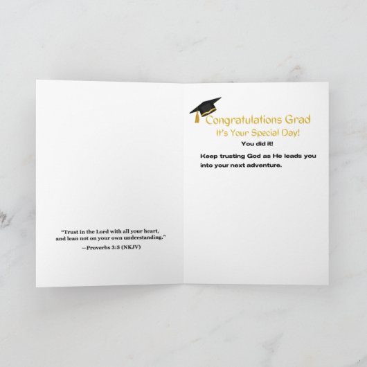 Klasse van het Afstuderen van 2025 (Spreuken 3:5) Kaart (Binnen)