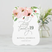 Klasse van het afstuderen van de waterverf van de  feestdagenkaart (Staand voorkant)