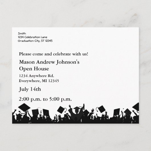 Klasse van het Afstuderen van hoger niveau verande Uitnodiging Briefkaart (Achterkant)