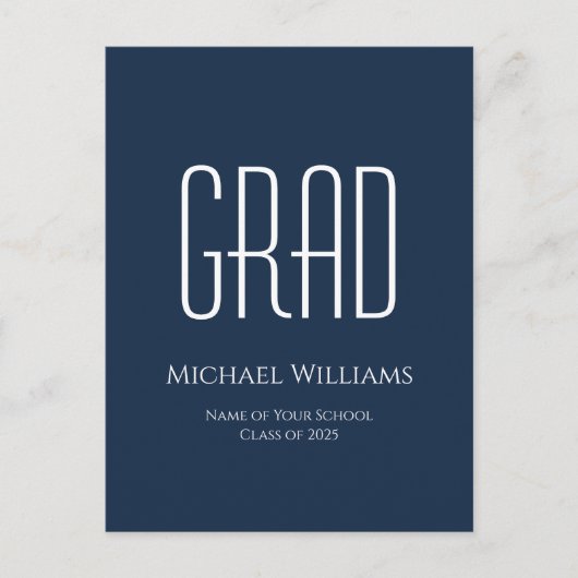 Klasse van het Briefkaart van de Aankondiging van (Voorkant)