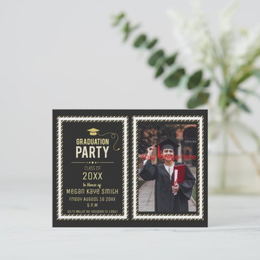 Klasse van het Briefkaart van de Graduation Party  (Staand voorkant)