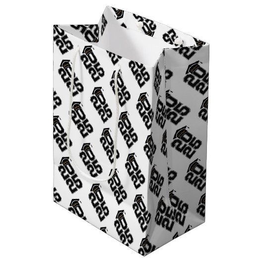 Klasse van het feest 2025 medium cadeauzakje (Voorkant Gekanteld)