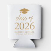 Klasse van het Gold Script Afstuderen 2025 Blikjeskoeler (Achterkant)