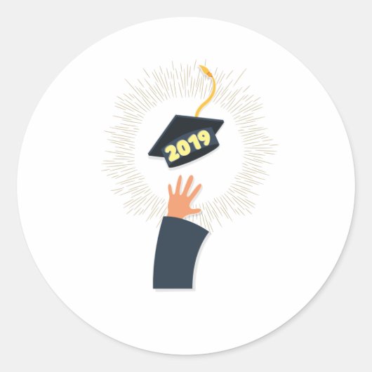 klasse van het graduatiemechanisme van 2019 , reün ronde sticker (Voorkant)