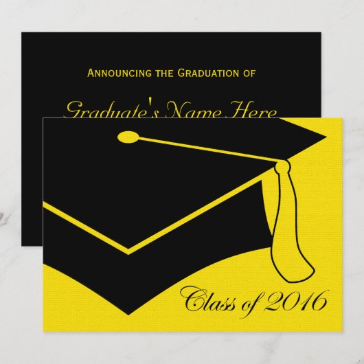 klasse van het graduatieplafond van 2016 kaart (Voorkant / Achterkant)