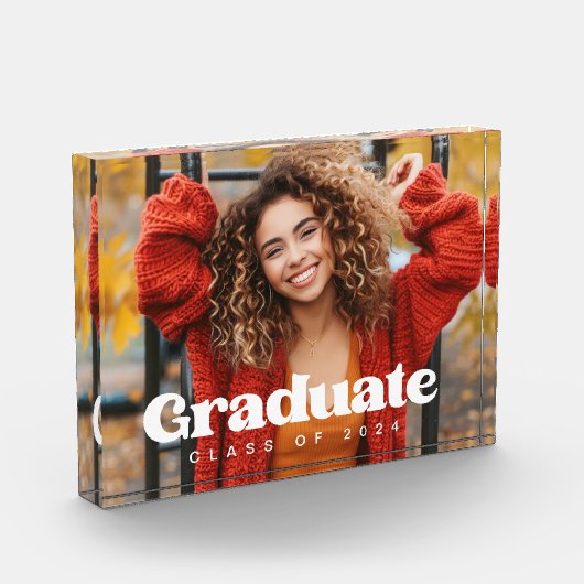Klasse van het jaar 2024 school modern afstuderen fotoblokken (Links)