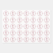 Klasse van het jaar Afstuderen Bourgondische witte Inpakpapier Vel (Voorkant)