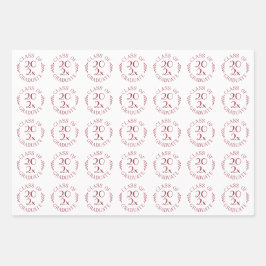 Klasse van het jaar Afstuderen Bourgondische witte Inpakpapier Vel