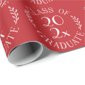 Klasse van het jaar Afstuderen Chic White Typograp Cadeaupapier (Rol Hoek)