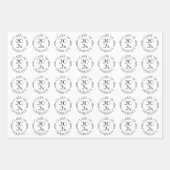 Klasse van het jaar Afstuderen zwart wit typografi Inpakpapier Vel (Voorkant 3)