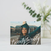 Klasse van het Jaar Foto Afstuderen Aankondiging P Briefkaart (Staand voorkant)