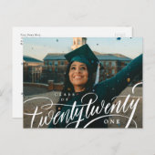 Klasse van het Jaar Foto Afstuderen Aankondiging P Briefkaart (Voorkant / Achterkant)