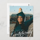 Klasse van het Jaar Foto Afstuderen Aankondiging P Briefkaart (Voorkant / Achterkant)