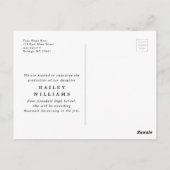 Klasse van het Jaar Foto Afstuderen Aankondiging P Briefkaart (Achterkant)