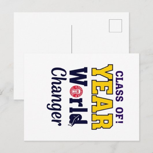 Klasse van het jaar Future Changer Afstuderen Briefkaart (Voorkant / Achterkant)