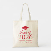 Klasse van het Red Script Afstuderen 2025 Tote Bag (Achterkant)