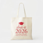 Klasse van het Red Script Afstuderen 2025 Tote Bag (Voorkant)