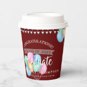 Klasse van het Rode Afstuderen van 2023 Gefelicite Papieren Bekers (Voorkant)