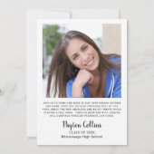 Klasse VAN HET SCHIJF PER FOTO Graduation Party Kaart (Achterkant)