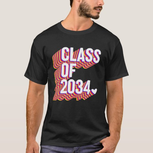 Klasse van het schoolAfstuderen 2034 T-shirt (Voorkant)