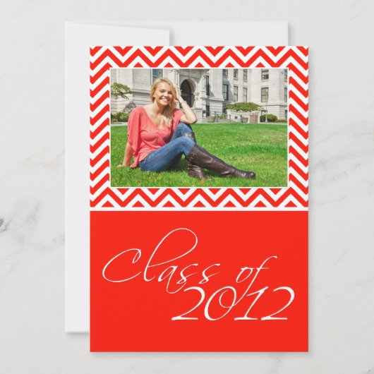 Klasse van het SCROLL Rood Chevron 2012 voor 2013 Kaart (Voorkant)