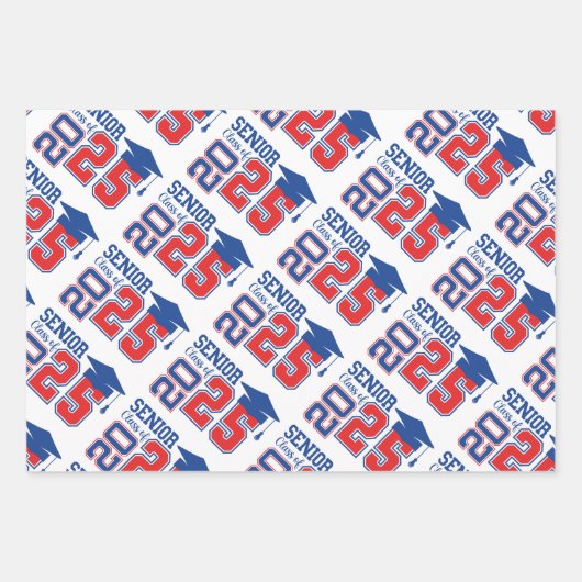 Klasse van het Senior Afstuderen 2025 Inpakpapier Vel (Voorkant)