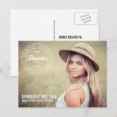 KLASSE VAN HET STAMP AFSTUDEREN VAN 2014 BEDANKT U BRIEFKAART (Voorkant / Achterkant)