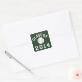 Klasse van honkbal 2014 vierkante sticker (Envelop)