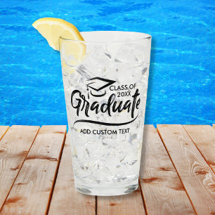 Klasse van jaar 20XX Cadeau Custom Afstuderen Glas
