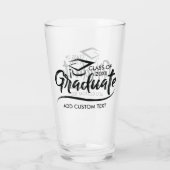 Klasse van jaar 20XX Cadeau Custom Afstuderen Glas (Achterkant)