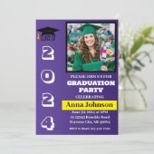 Klasse van Jaar Afstudeerfeest Uitnodiging Kaart (Staand voorkant)