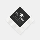 Klasse van Jaar en naam Afstudiepunt zwart-wit Servet (Hoek)